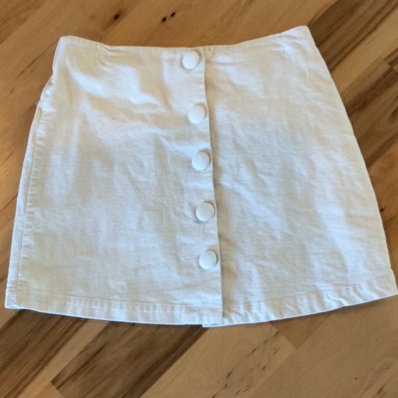 Corduroy Skirt Off White Boutique Beige Large - Picture 4 of 6